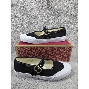 Vans Mary Jane‎ Shoe Black/True White VN000CRR6BT Women Size 9.5 Mens Size 8